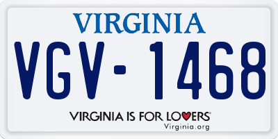 VA license plate VGV1468