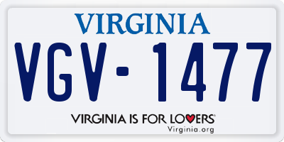 VA license plate VGV1477