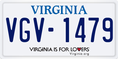VA license plate VGV1479