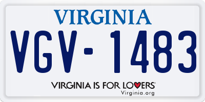 VA license plate VGV1483