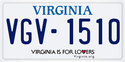 VA license plate VGV1510