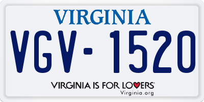 VA license plate VGV1520