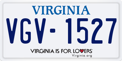 VA license plate VGV1527