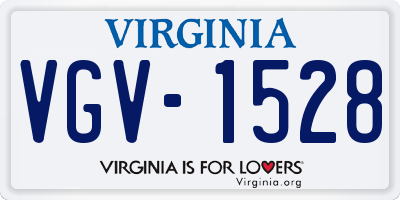 VA license plate VGV1528