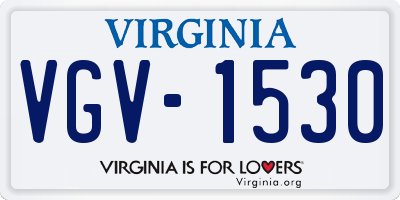 VA license plate VGV1530