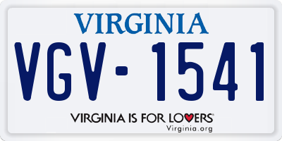 VA license plate VGV1541