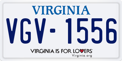 VA license plate VGV1556