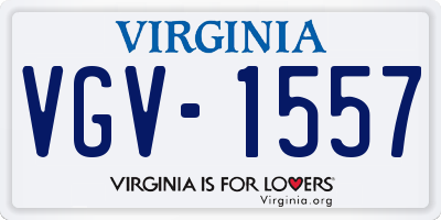 VA license plate VGV1557
