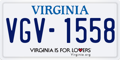 VA license plate VGV1558