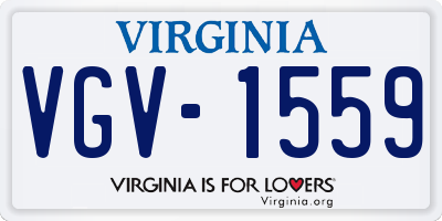 VA license plate VGV1559