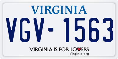 VA license plate VGV1563