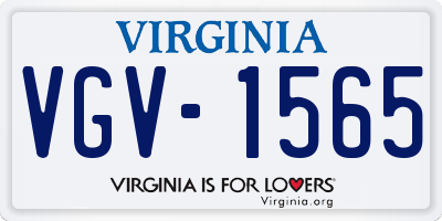 VA license plate VGV1565