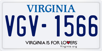VA license plate VGV1566