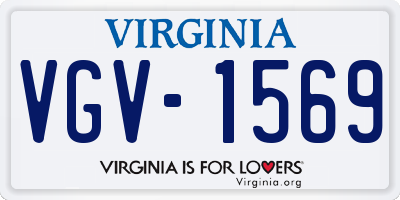 VA license plate VGV1569