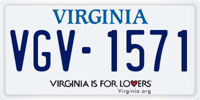 VA license plate VGV1571