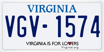 VA license plate VGV1574