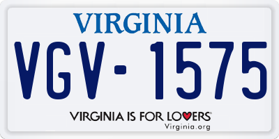 VA license plate VGV1575