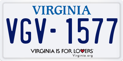 VA license plate VGV1577