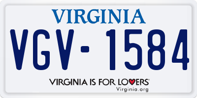 VA license plate VGV1584