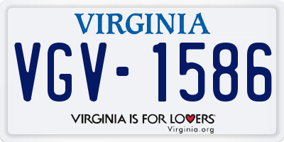 VA license plate VGV1586