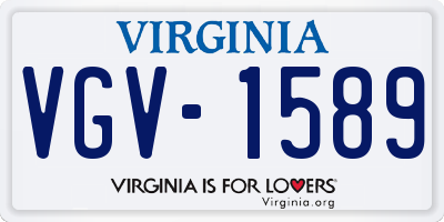 VA license plate VGV1589