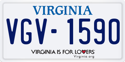 VA license plate VGV1590