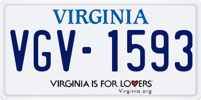 VA license plate VGV1593
