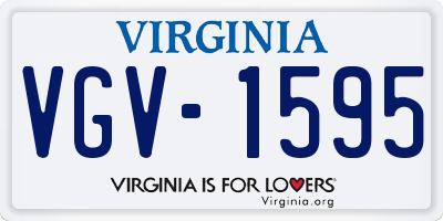 VA license plate VGV1595