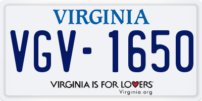 VA license plate VGV1650