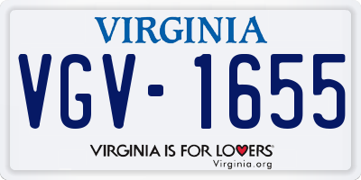 VA license plate VGV1655