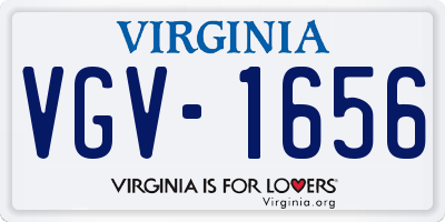 VA license plate VGV1656