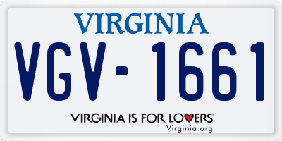 VA license plate VGV1661