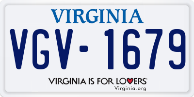 VA license plate VGV1679