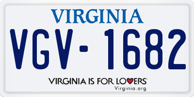 VA license plate VGV1682