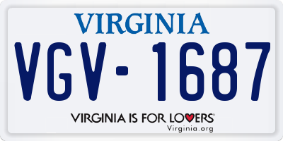 VA license plate VGV1687