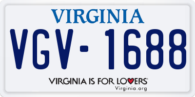 VA license plate VGV1688