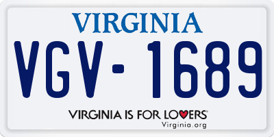 VA license plate VGV1689
