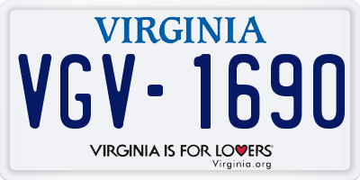 VA license plate VGV1690