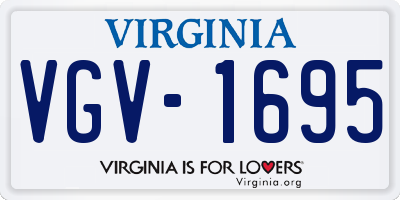 VA license plate VGV1695