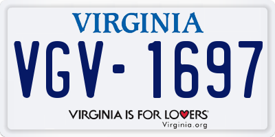 VA license plate VGV1697