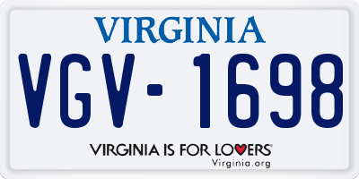 VA license plate VGV1698