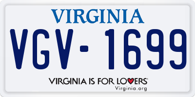VA license plate VGV1699