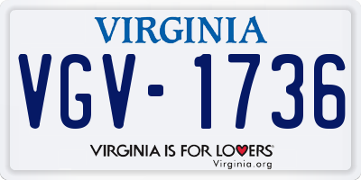 VA license plate VGV1736