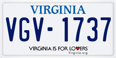 VA license plate VGV1737