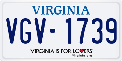 VA license plate VGV1739