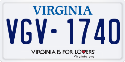 VA license plate VGV1740