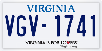 VA license plate VGV1741