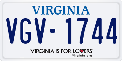 VA license plate VGV1744