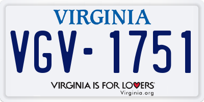 VA license plate VGV1751