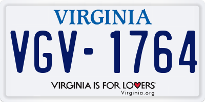 VA license plate VGV1764